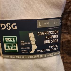 DSG Men's Compression Support Socks - White